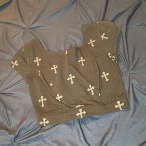 Gothic Crosses Crop Top